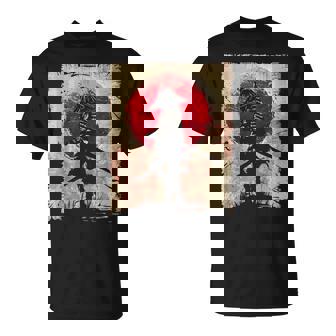 日本アート サムライ ビンテージ ファイター レトロデザイン Tシャツ - Kawaiitshirt