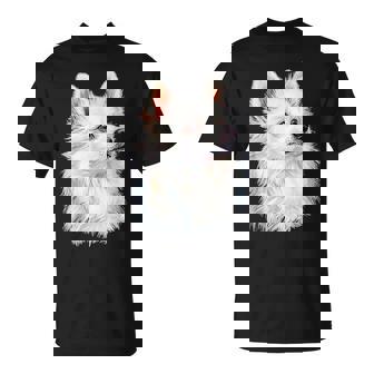 日本スピッツ 犬 グラフィック ペット イラスト 日本スピッツ Tシャツ - Kawaiitshirt