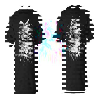 日本スピッツ好き ヘッドフォン装着 おもしろい 日本スピッツ Tシャツ - Kawaiitshirt