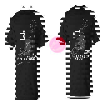 日本地図日本の観光ギフト Tシャツ - Kawaiitshirt
