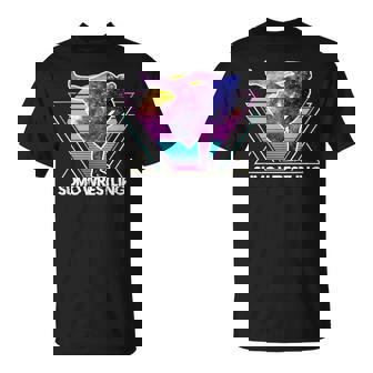 日本相撲 レトロベイパーウェイブ90s 相撲リンガー Tシャツ - Kawaiitshirt