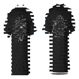 星座 占星術 星座 ホロスコープ 宇宙 ホイール Tシャツ - Kawaiitshirt