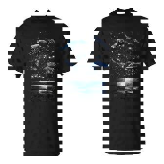 星座イルカ、天体宇宙銀河イルカ Tシャツ - Kawaiitshirt