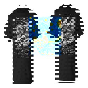 星空の下のアヒル アート グラフィック 誕生日 クリスマス Tシャツ - Kawaiitshirt