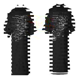 東京電車線路チャートユニセックス親子ペア Tシャツ - Kawaiitshirt