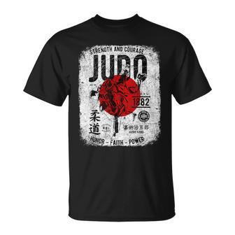 柔道 涼しい 日本のシンボル 柔道家 武道愛好家 Tシャツ - Kawaiitshirt