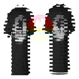 柴犬 シルエット レトロ ヴィンテージ 犬 オーナー レディース メンズ Tシャツ - Kawaiitshirt