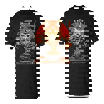 柴犬 ラーメン 麺 日本犬好き アニメ デザイン Tシャツ - Kawaiitshirt