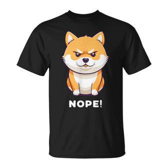 柴犬 犬 赤柴 怒柴 拒否柴 嫌です 怒った犬 かわいい おもしろ Tシャツ - Kawaiitshirt