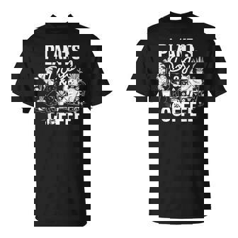 植物 犬 コーヒー おもしろ ガーデニング 犬好き ギフト Tシャツ - Kawaiitshirt