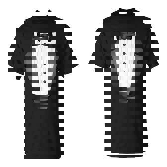 楽しいブラックタイ イベント チーム 新郎 フェイク タキシード Tシャツ - Kawaiitshirt