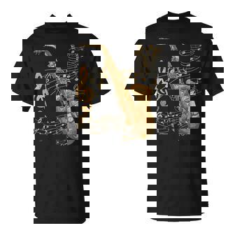 楽器 ト音記号 サックス奏者 音楽サックス Tシャツ - Kawaiitshirt