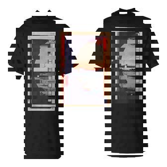 歌川広重 面白いtシャツ 名所江戸百景 絵画 アート メンズ 面白い 服 美術 グッズ 木版画 浮世絵 Tシャツ - Kawaiitshirt