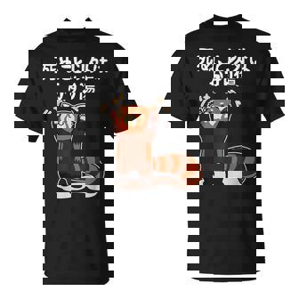 死ぬこと以外はかすり傷 レッサーパンダ 面白い 文字入り メンズ おもしろ 服 オリジナル おもしろグッズ 文字 Tシャツ - Kawaiitshirt