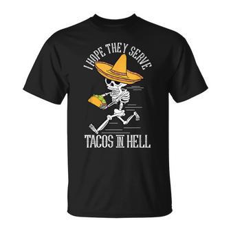 死者の日 メキシコ シュガースカル ファニー タコス スケルトン ハロー Tシャツ - Kawaiitshirt