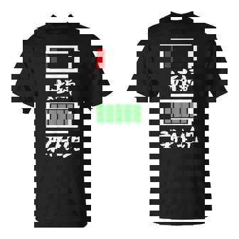 母 妊婦 面白いtシャツ 妻 電池切れ 妊婦さん メンズ おもしろ 面白い 服 オリジナル グッズ 文字tシャツ ネタ Tシャツ - Kawaiitshirt