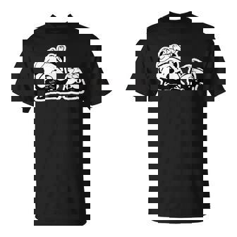 気持ちよく寝ている柴犬たち かわいい黒柴 柴犬イラスト Tシャツ - Kawaiitshirt