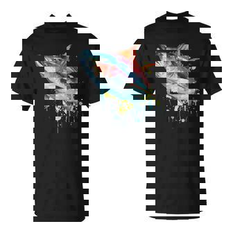 水彩 マグロ 魚 カラフル 海釣り 釣り Tシャツ - Kawaiitshirt