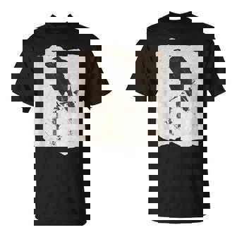 河鍋暁斎のカラス 浮世絵 日本画 日本文化 烏 Tシャツ - Kawaiitshirt