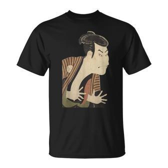 浮世絵 写楽 日本人俳優 大谷鬼治 レトロプリントシャツ Tシャツ - Kawaiitshirt