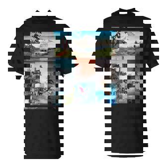 浮世絵 富士山 日本画 版画 名作 アート 絵画 メンズ レディース 面白い 服 美術 おもしろ Tシャツ - Kawaiitshirt