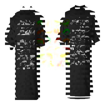 爬虫類 種別 かわいい ヤモリ トカゲ Tシャツ - Kawaiitshirt