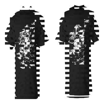 犬 ギタリスト ギター シーズー Dad Mom Tシャツ - Kawaiitshirt