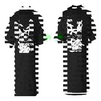 犬のサングラス喫煙420クールな雑草大麻マリファナ Tシャツ - Kawaiitshirt