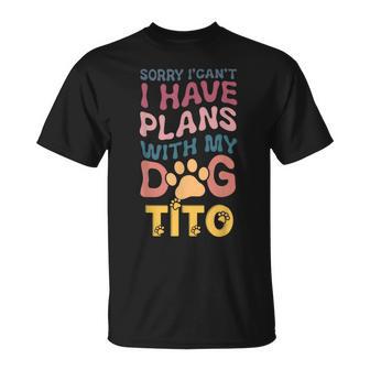 犬名 Tito パーソナライズギフト ビジーウィズ マイドッグ Tito Tシャツ - Kawaiitshirt