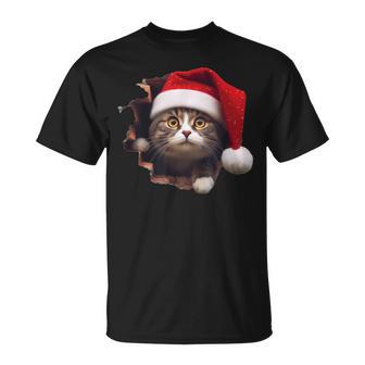 猫 クリスマス クリスマスパーティー Tシャツ - Kawaiitshirt
