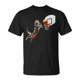 猫 ネコ バスケ 面白いtシャツ 文字入り メンズ おもしろ 面白い 服 おもしろグッズ ネタ 浮世絵 Tシャツ - Kawaiitshirt
