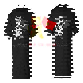 猫 ベトナム国旗 キティ おもしろギフト ブラック Tシャツ - Kawaiitshirt