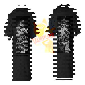 猫 吸血鬼 クラシック ホラー 映画 ファニー グラフィック シャツ Tシャツ - Kawaiitshirt