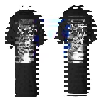 猫 宇宙 メガネ ギャラクシー サングラス おもしろい 猫 ミーム Tシャツ - Kawaiitshirt