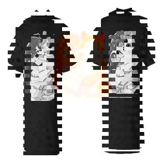 猫と少女 Cat And Girl Tシャツ - Kawaiitshirt