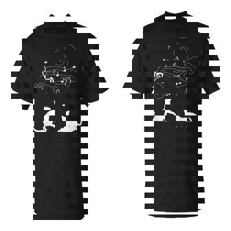 猫と音符 楽譜 音楽家 猫 音楽好き ギフト Tシャツ - Kawaiitshirt