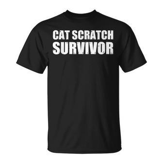 猫のひっかき傷から生き残った私は猫のひっかき傷から生き残りました Tシャツ - Kawaiitshirt