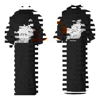 猫のへそ天 Cat Belly Trap Tシャツ - Kawaiitshirt