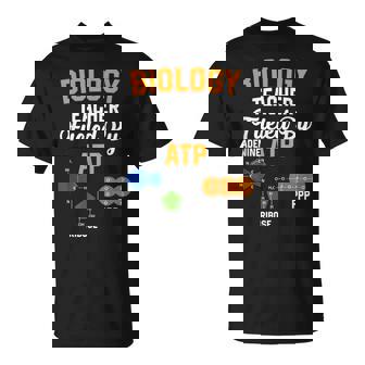 生物学教師 Fueled By Atp 面白い教師 生物学者ギフト Tシャツ - Kawaiitshirt