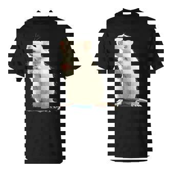 白いネズミが好きな人のための面白い見た目の白いネズミ Tシャツ - Kawaiitshirt