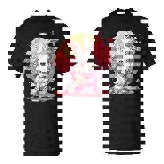 白うさぎの春のさくらアドベンチャー Tシャツ - Kawaiitshirt