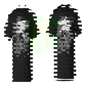 白モクレン花 ボタニカルアート Tシャツ - Kawaiitshirt