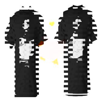 目玉焼きのハートがかわいいアヒル好きのデザイン。 Tシャツ - Kawaiitshirt