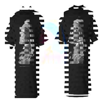 真珠の耳飾りの少女 フェルメール 面白い オルタード アート Wassup Tシャツ - Kawaiitshirt