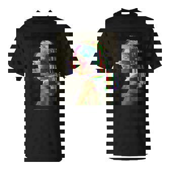 真珠の耳飾りの少女ヨハネスフェルメールグリッチ絵画 Girl With A Pearl Earringermeer Tシャツ - Kawaiitshirt