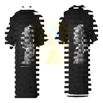 真珠の耳飾りの少女／フェルメール【世界の名画】（高精細画像）Vermeer 美術館アート 油絵 Tシャツ - Kawaiitshirt