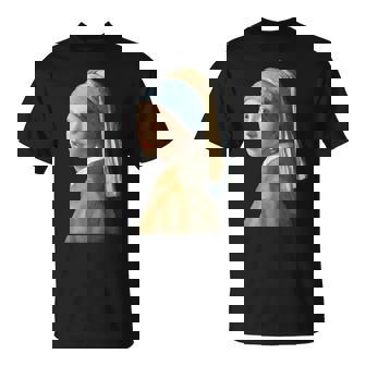 真珠の耳飾りの少女／フェルメール（切り抜き）【世界の名画】Johannesermeer 青いターバン 美術館アート Tシャツ - Kawaiitshirt