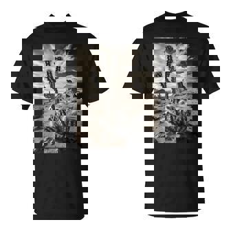 砂漠のサボテンのモノクロ写真 Tシャツ - Kawaiitshirt