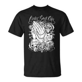 神だけが私を裁くことができるローライダーアートチカーノカルチャー Tシャツ - Kawaiitshirt