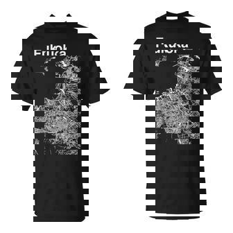 福岡ジャパン クラシック シティ マップ グラフィック Tシャツ - Kawaiitshirt